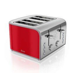 Swan Retro 4 Slice Toaster - Red